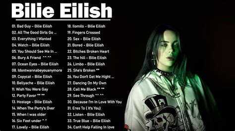 billie eilish songs list youtube 2021